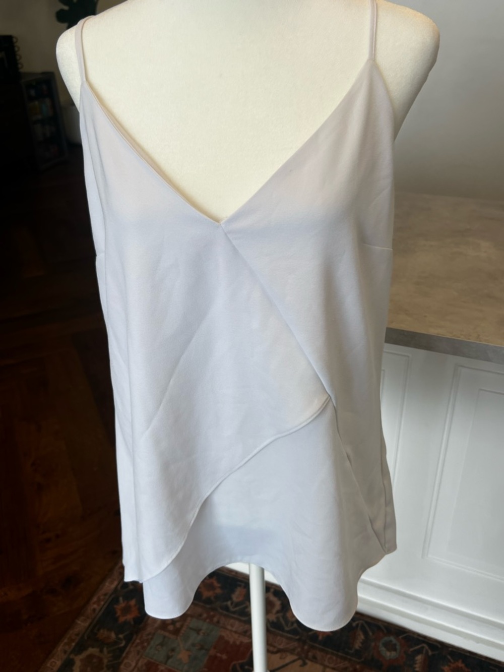 Bar III Cream Layered V-Neck Cami